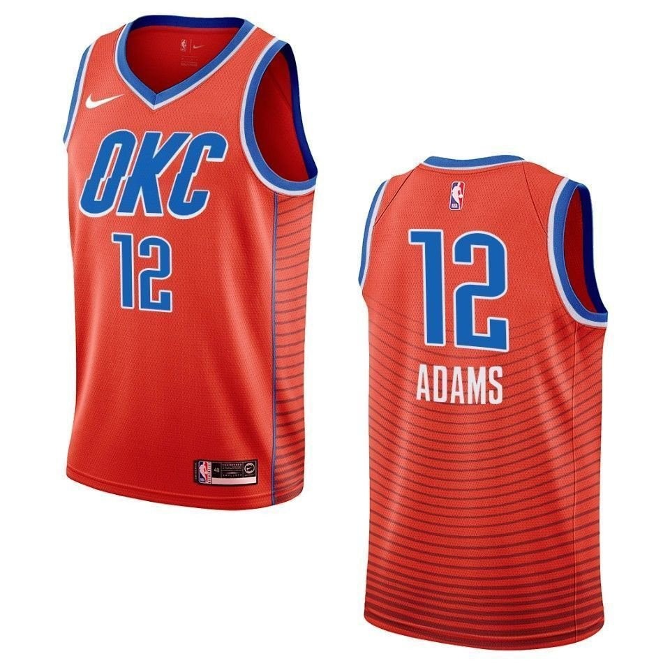 Men's Oklahoma City Thunder Steven Adams 12 Statement Swingman Jersey Orange