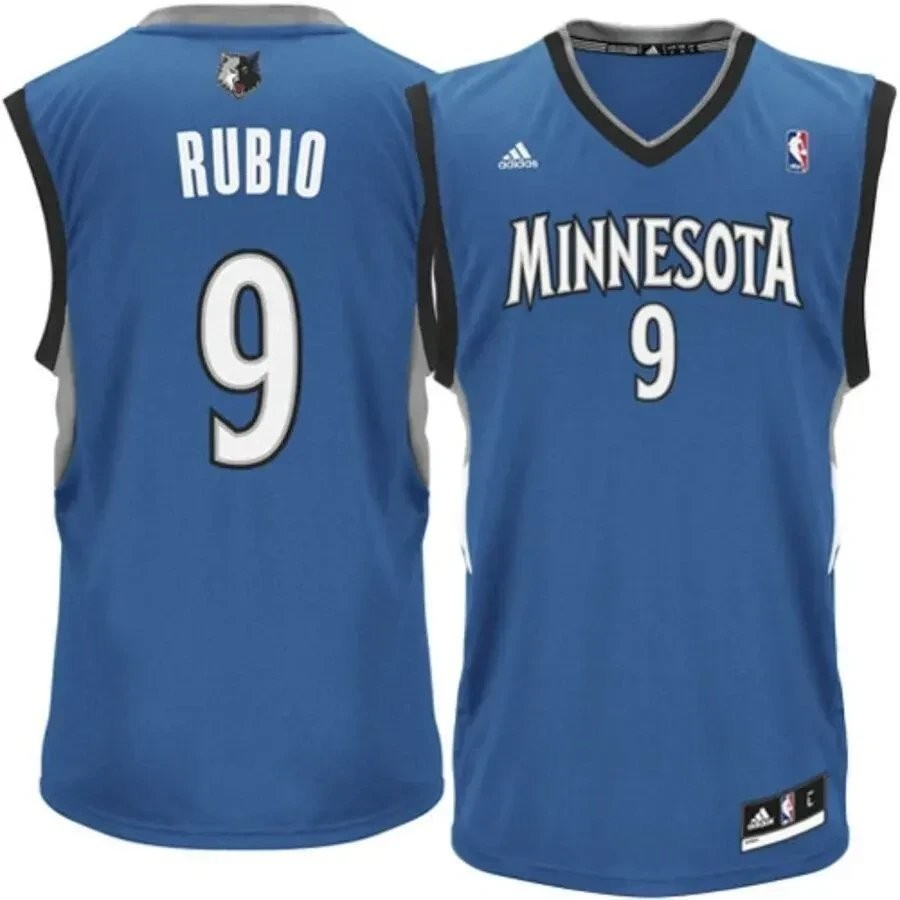Ricky Rubio Minnesota Timberwolves Road Jersey Slate Blue Unisex