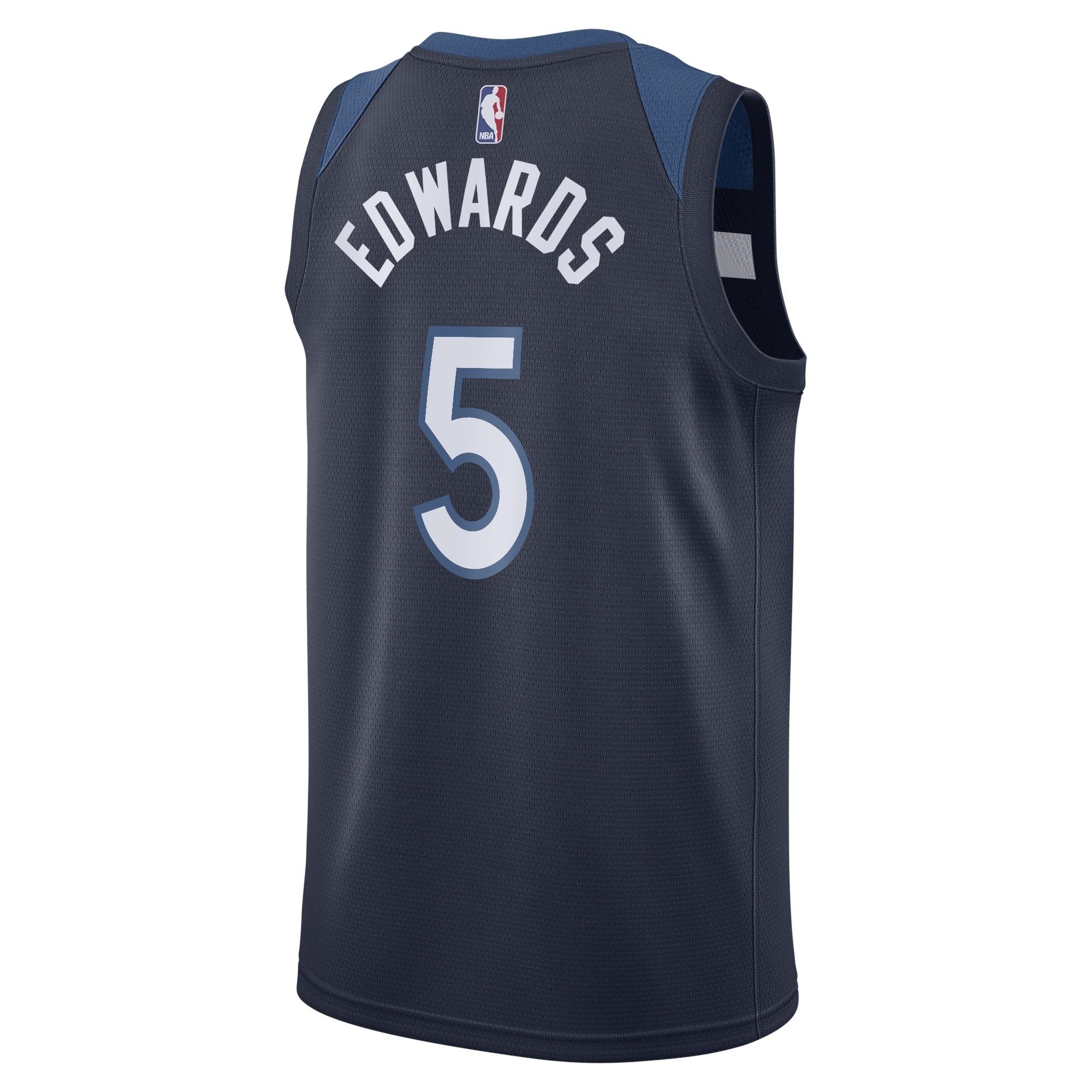 Minnesota Timberwolves Icon Edition Swingman Jersey Navy Anthony Edwards Youth - Image 3