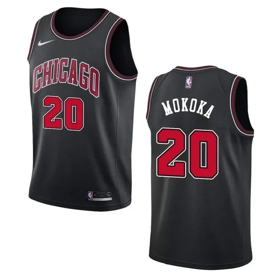 Men's Chicago Bulls Adam Mokoka 20 Statement Swingman Jersey Black