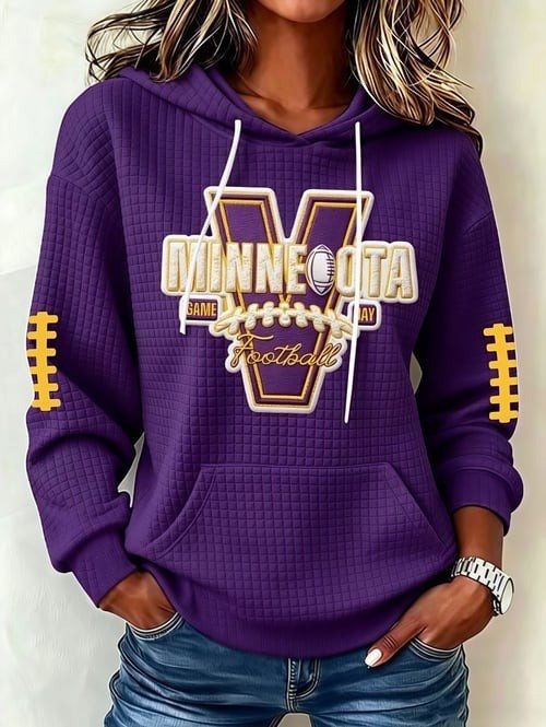Musemora - Women's Minnesota Vikings Hoodie - Game Day Football