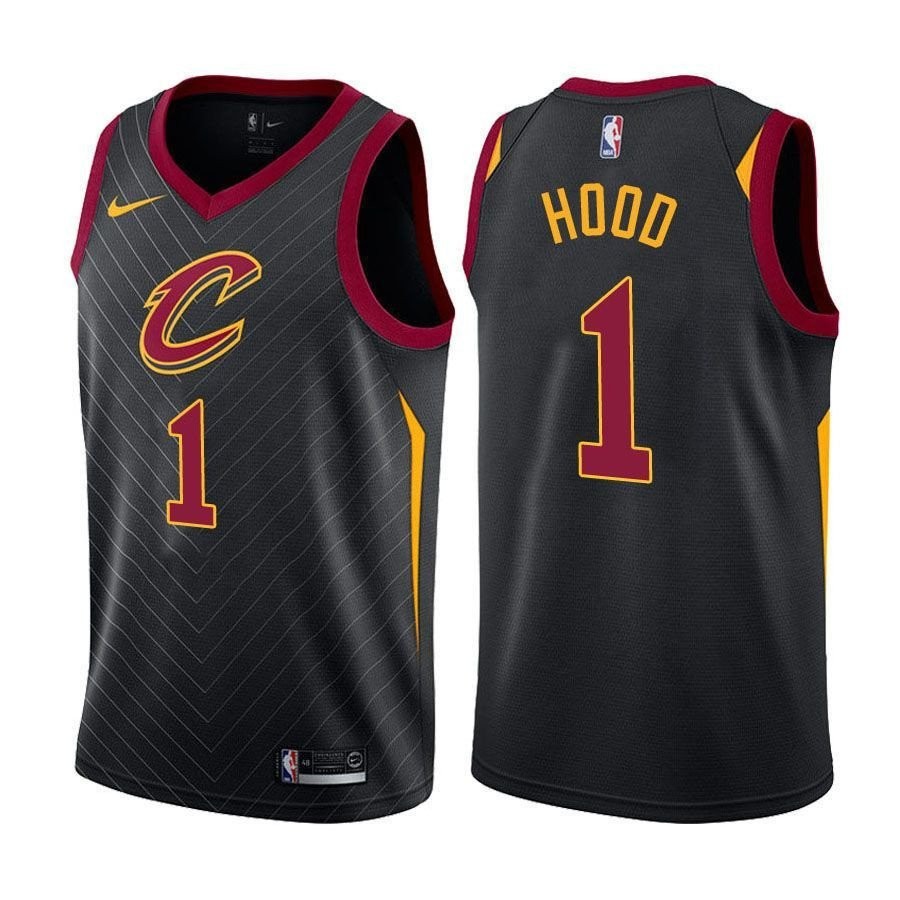 Men's Cavaliers Rodney Hood Statement Edition Black Jersey