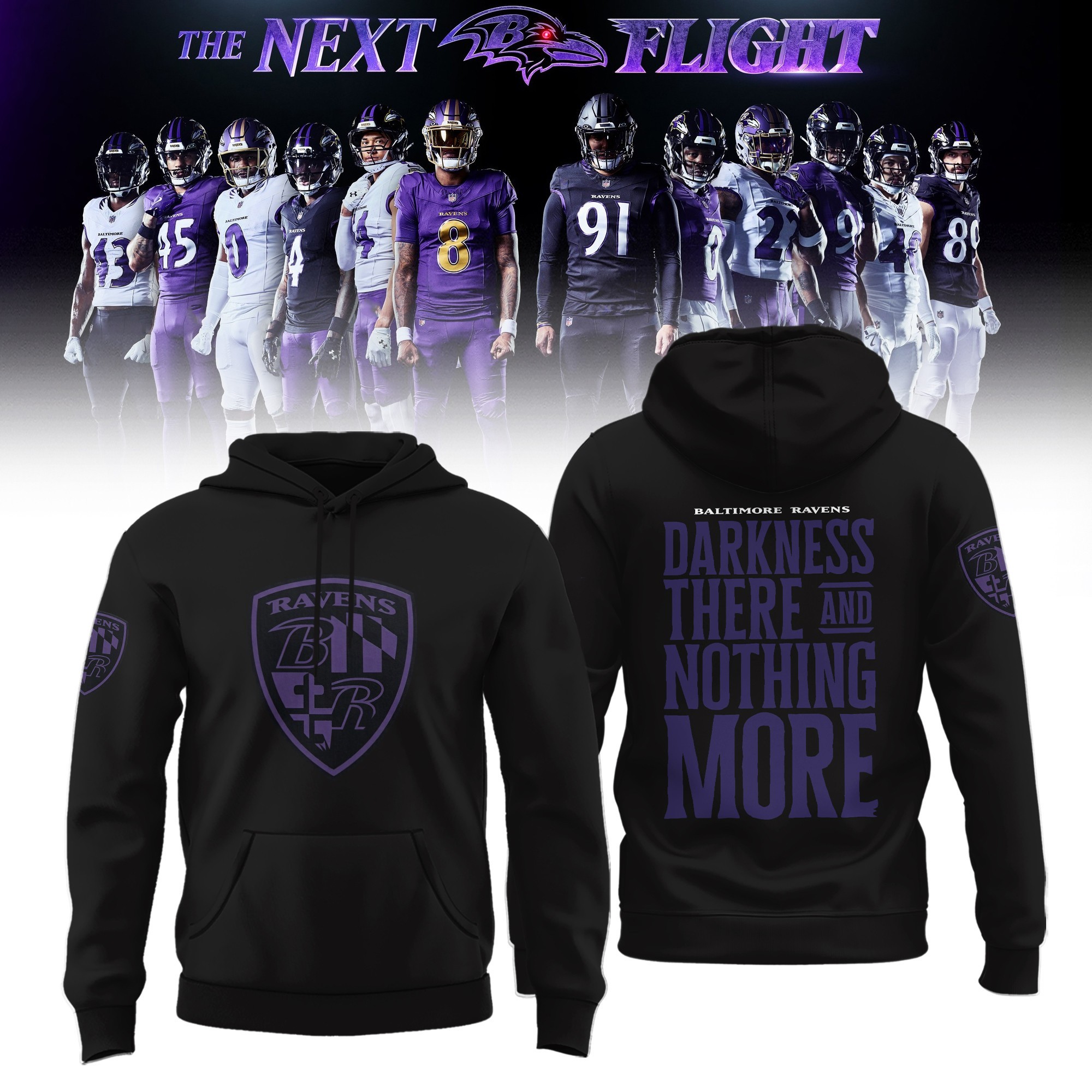 Musemora - Unisex Baltimore Ravens Hoodie - Game Day Football