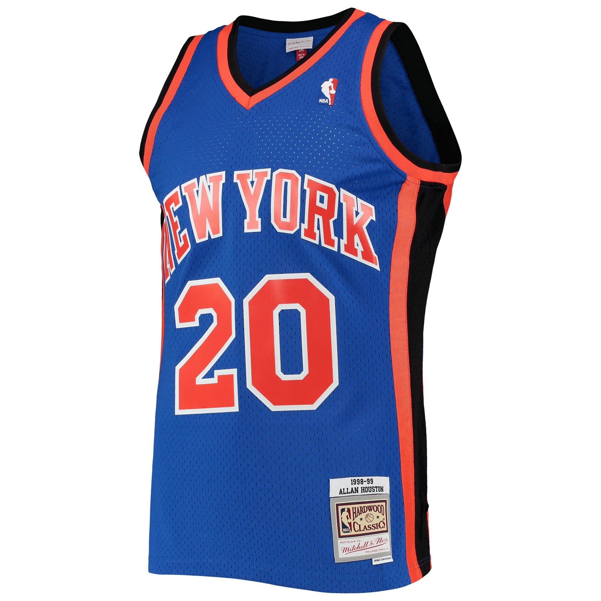 Allan Houston New York Knicks Mitchell & Ness 1998-99 Hardwood Classics Swingman Jersey - Blue Jersey - Image 2