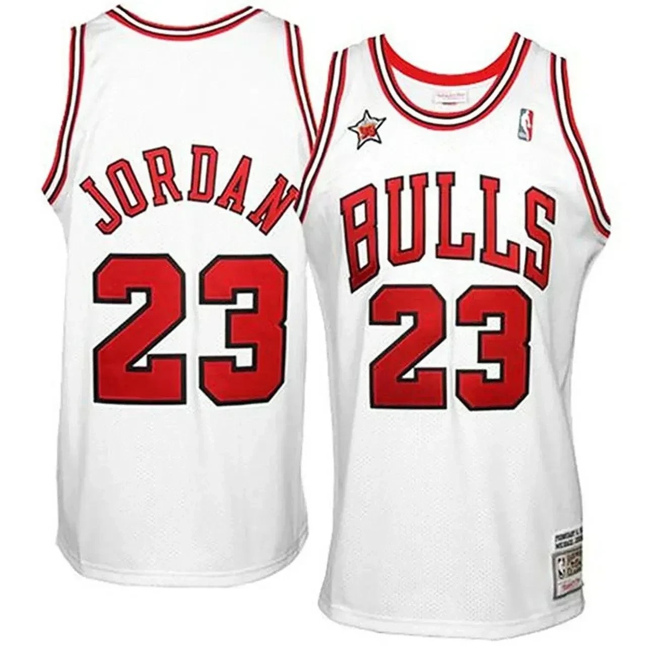 Men's Michael Jordan Mitchell & Ness Chicago Bulls 23 1998 Throwback Jersey White