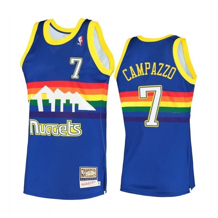 Men's Facundo Campazzo Denver Nuggets Hardwood Classics Jersey Blue Size S-3XL