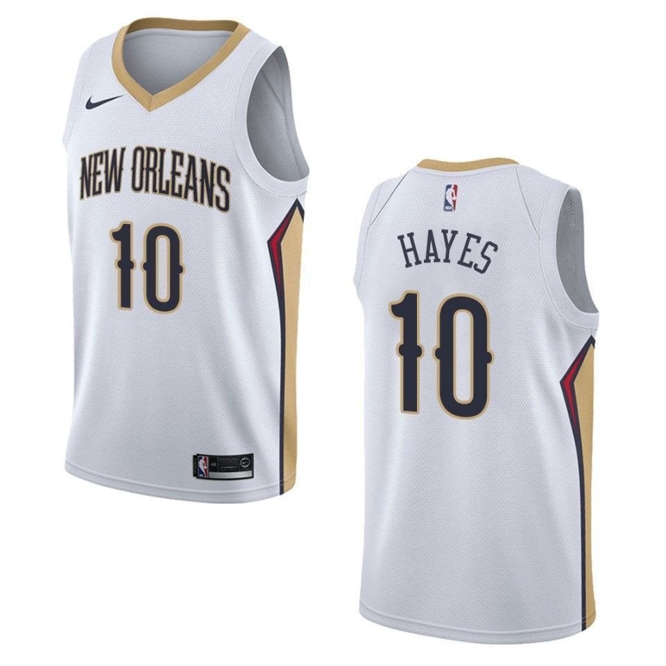 Men's New Orleans Pelicans 10 Jaxson Hayes Association Swingman Jersey - White