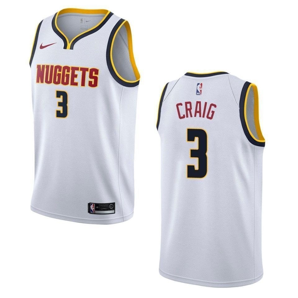 Men's Denver Nuggets Torrey Craig Association Swingman Jersey - White