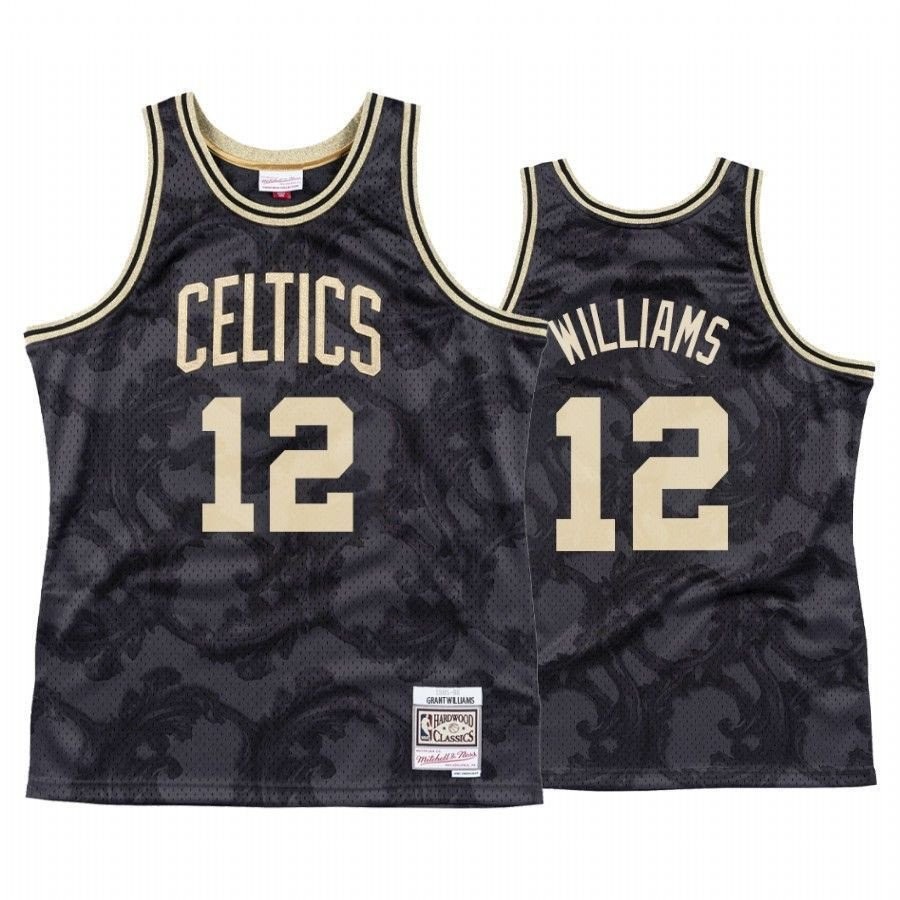 Men's Boston Celtics Grant Williams Black Toile Black Jersey S-3XL
