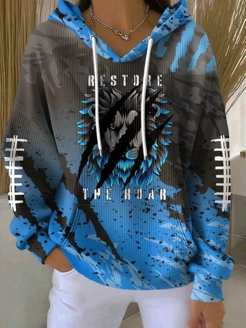 Musemora - Women's Detroit Lions Hoodie - Football