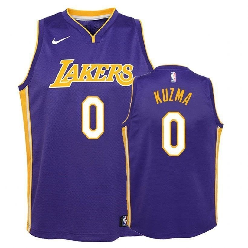 Youth Lakers Kyle Kuzma #0 State Purple Basketball Jersey Unisex S-3XL