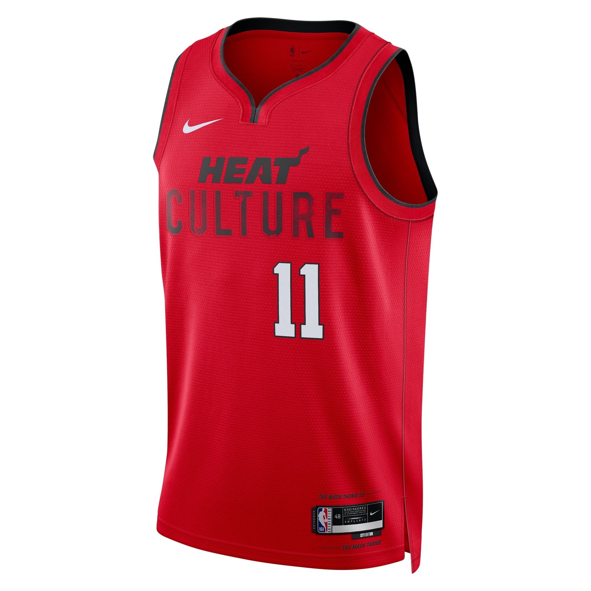 Miami Heat City Edition Swingman Jersey 2024 Red Jaime Jaquez Jr. Unisex - Image 2
