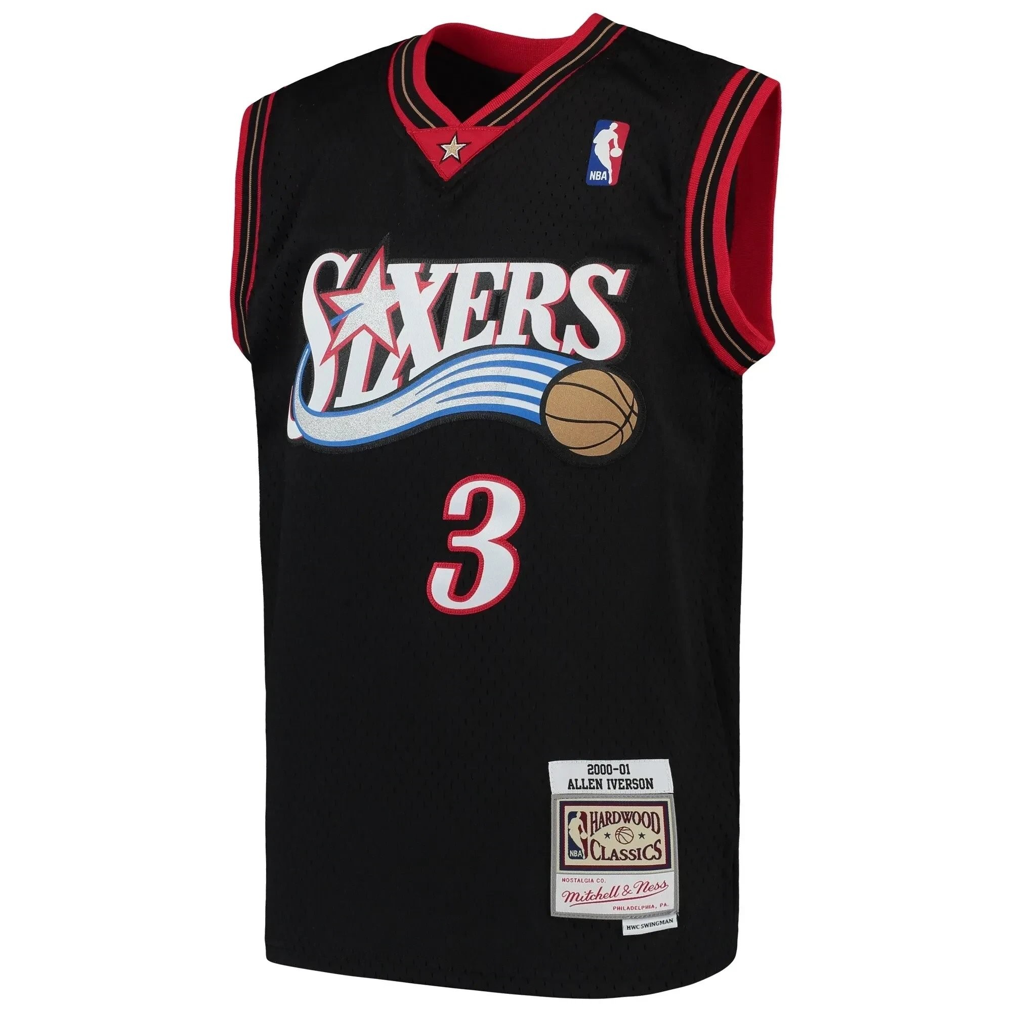 Allen Iverson Philadelphia 76ers Mitchell Ness Youth Hardwood Classics Swingman Throwback Jersey - Royal - Image 5
