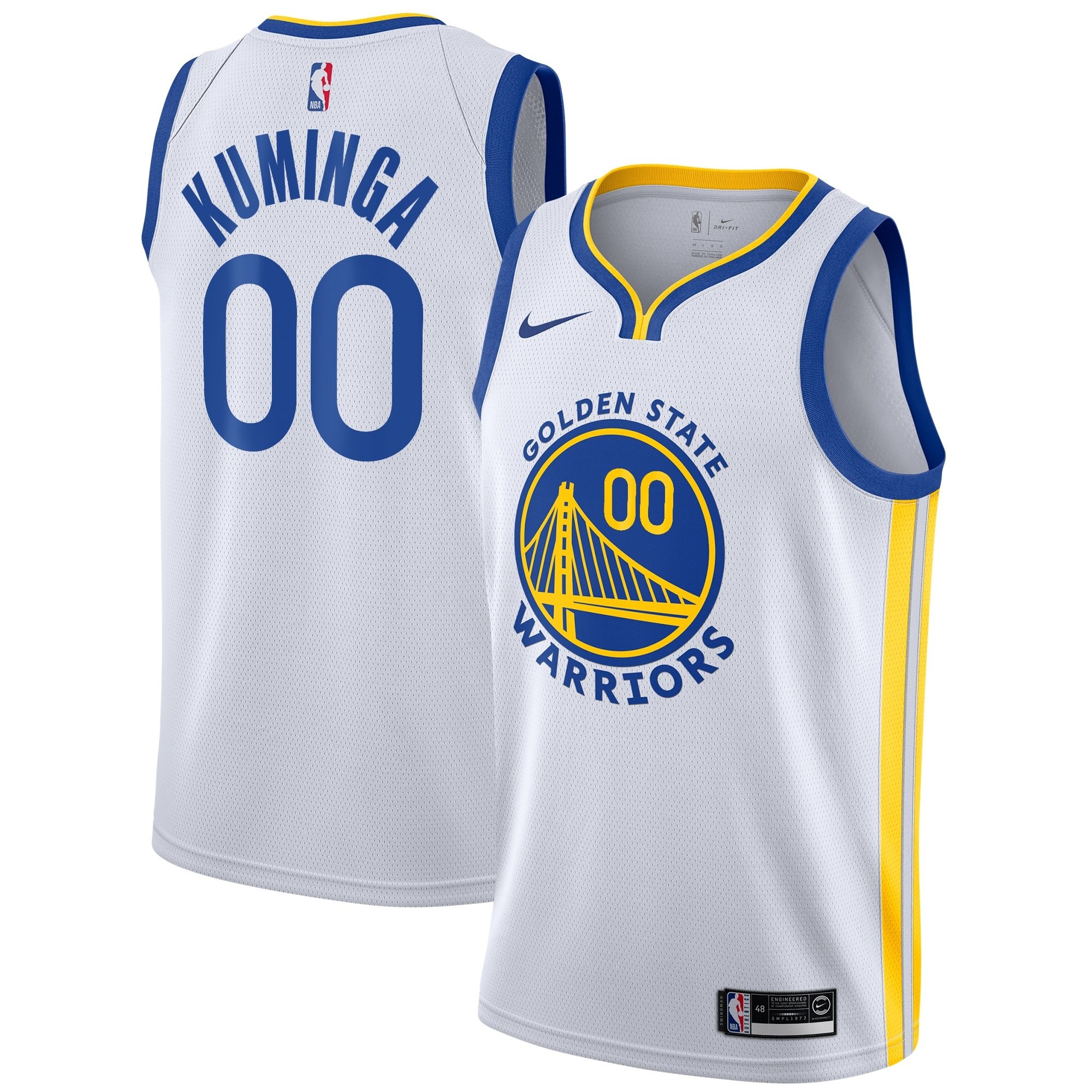 Golden State Warriors Association Edition Swingman Jersey White Jonathan Kuminga Youth