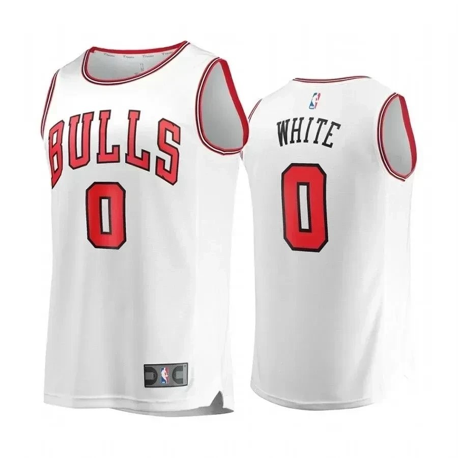 Men's Chicago Bulls Coby White White Association Jersey - 100% Polyester, Sizes S-3XL
