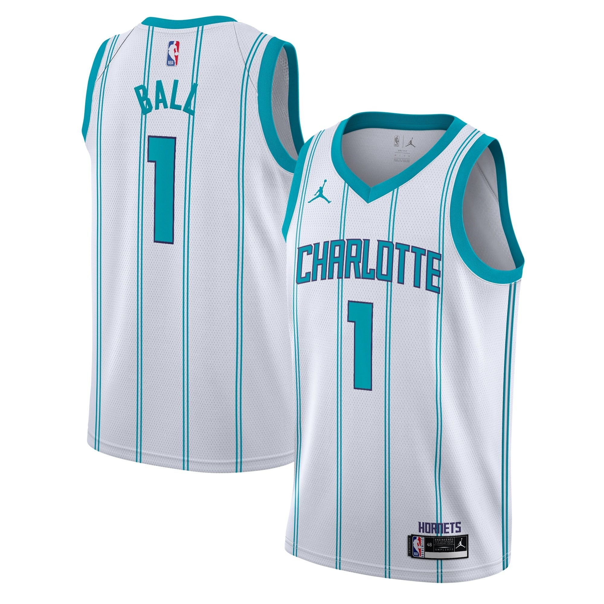 Youth Charlotte Hornets Jordan Brand Association Edition Swingman Jersey White LaMelo Ball