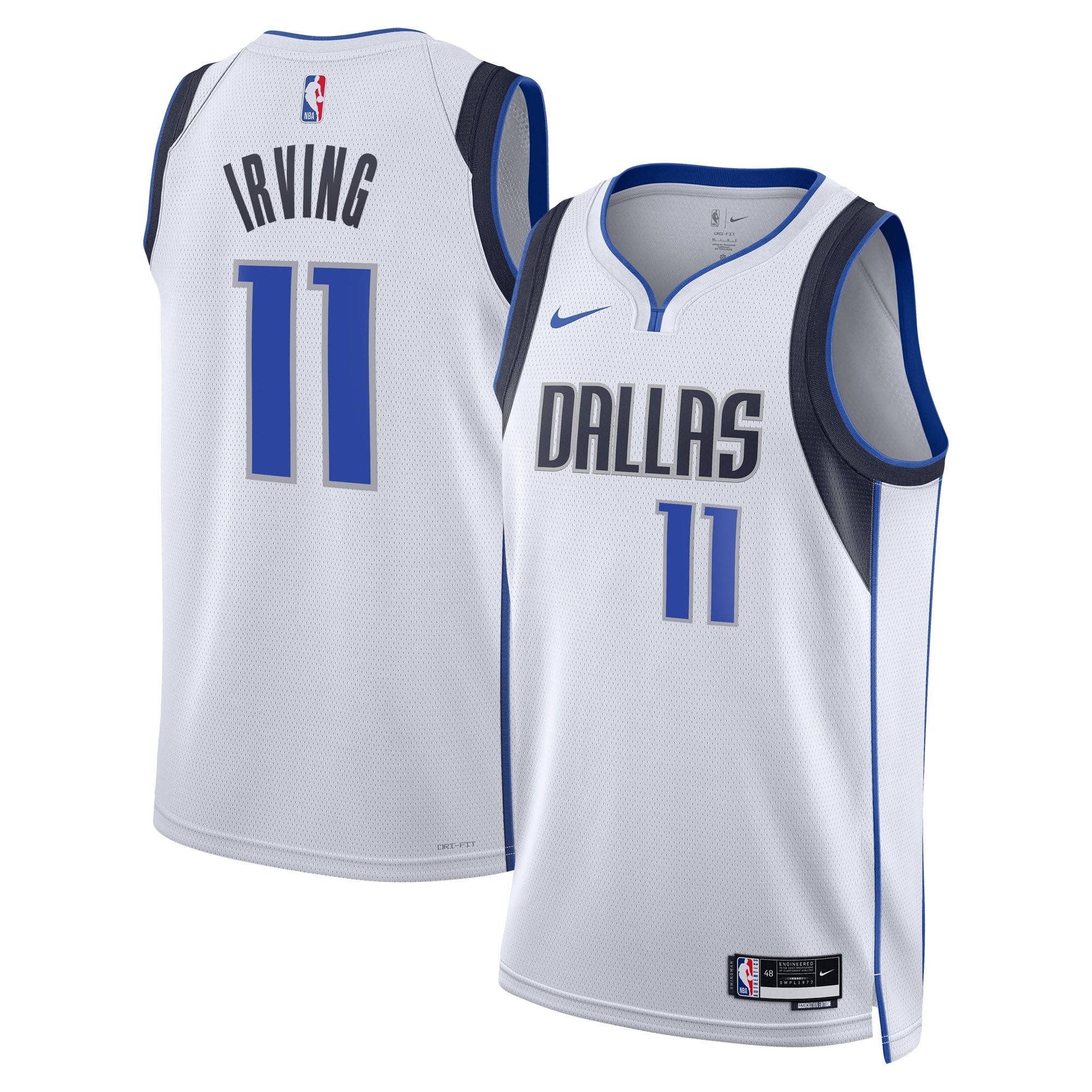 Dallas Mavericks Association Edition Swingman Jersey White Kyrie Irving Unisex