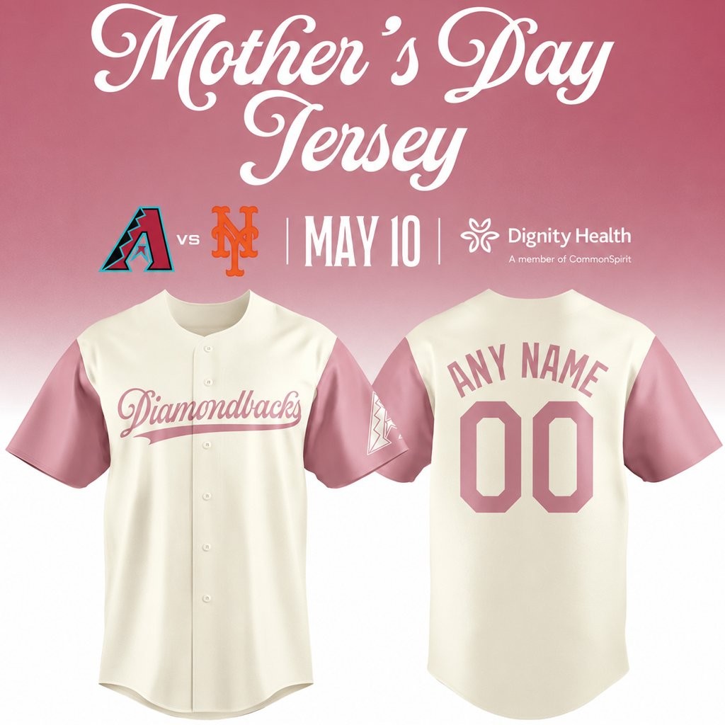 Custom Name and Number Arizona Diamondbacks Happy Mother Day 2026 Baseball Jersey