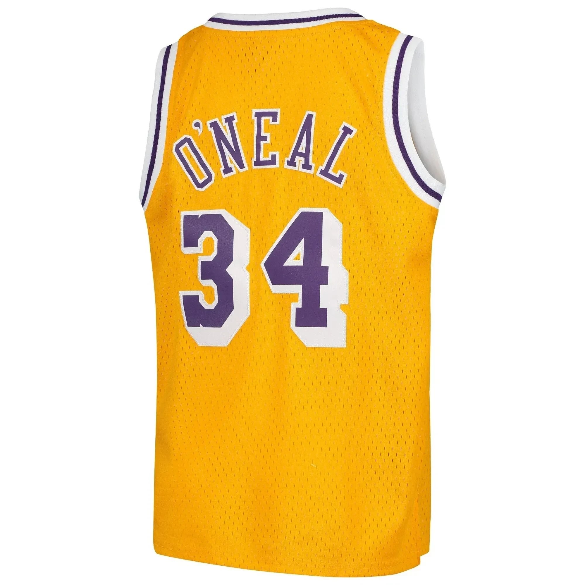Shaquille O'neal Los Angeles Lakers Mitchell Ness Youth Swingman Throwback Jersey - Gold - Image 3