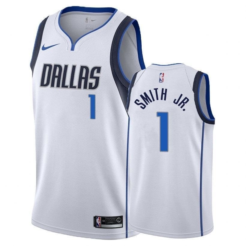 Men's Dennis Smith Jr. #1 Mavericks Association White Basketball Jersey