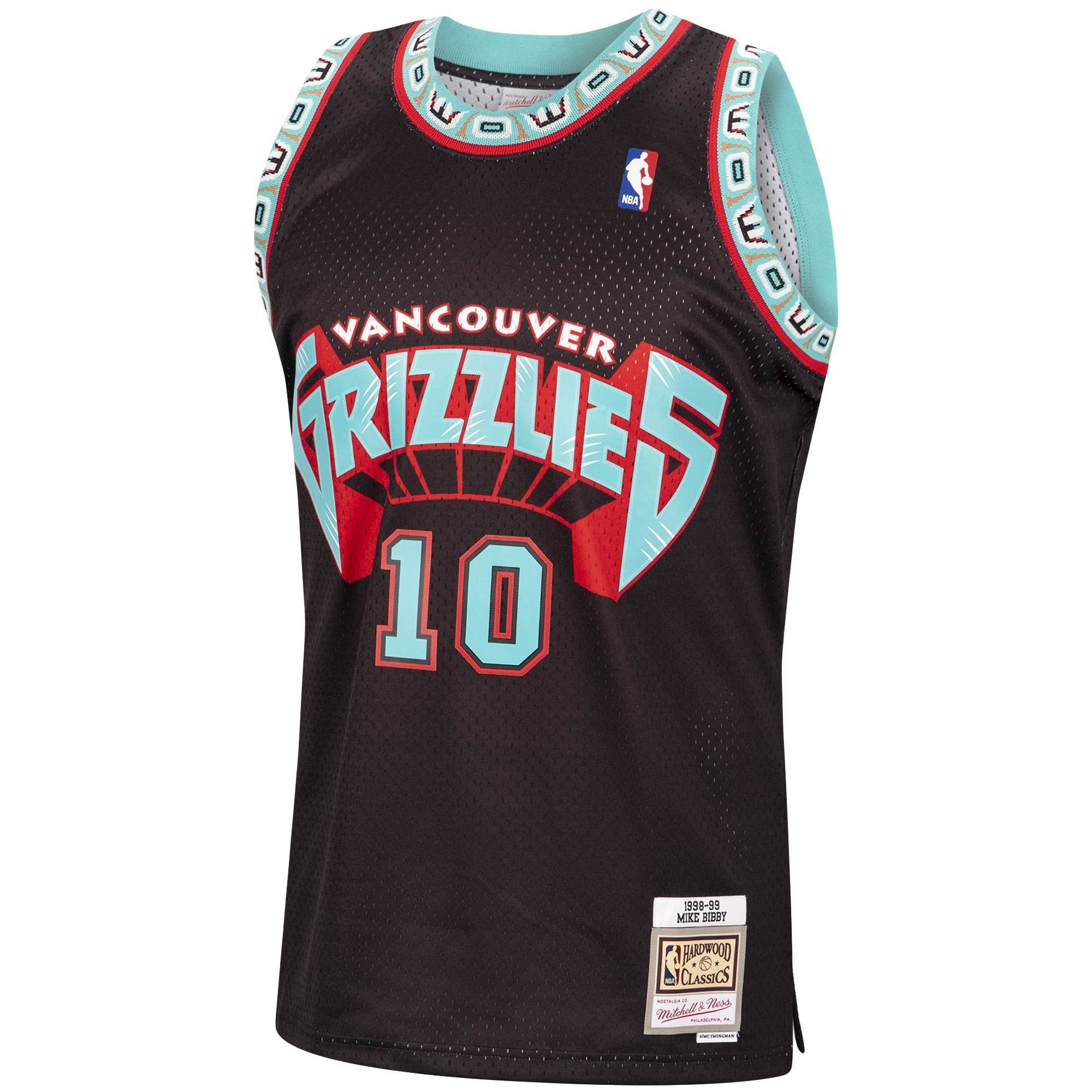 Mike Bibby Vancouver Grizzlies Mitchell Ness 1998-99 Hardwood Classics Reload Swingman Jersey - Black - Image 5