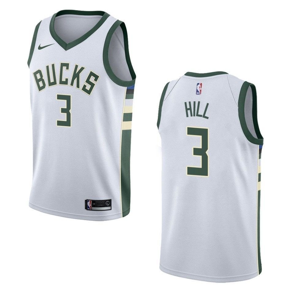 Men's Milwaukee Bucks George Hill Association Swingman Jersey White S-3XL