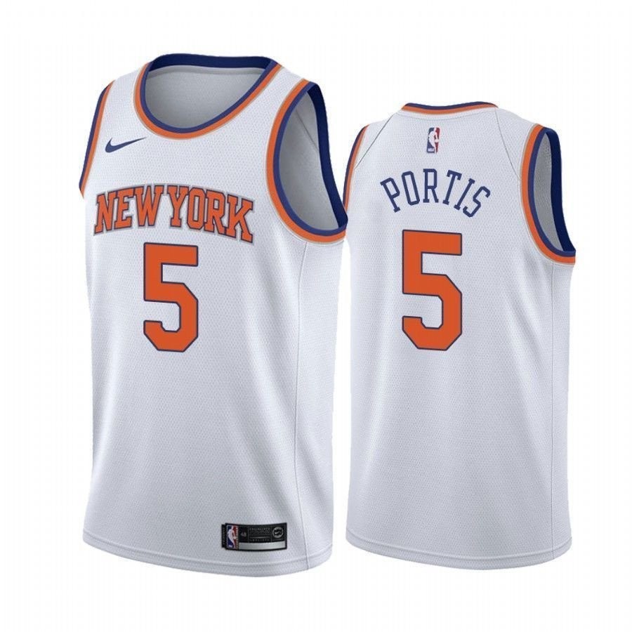 Men's New York Knicks Bobby Portis #1 Association Basketball Jersey