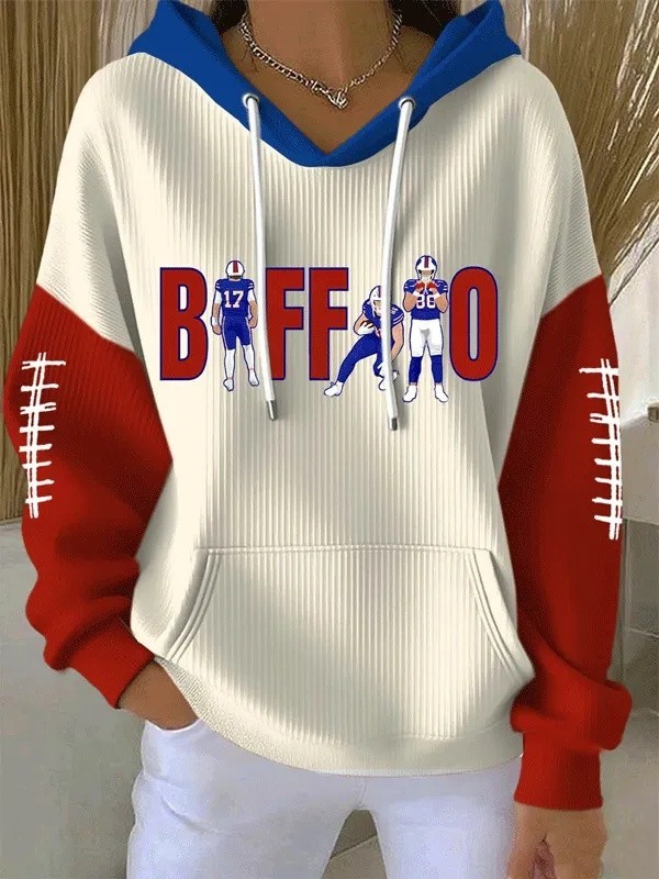 Musemora - Women's Buffalo Bills Hoodie - Game Day Football