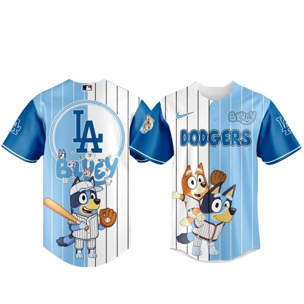 Los Angeles Dodgers x Bluey Fans Baseball Jersey