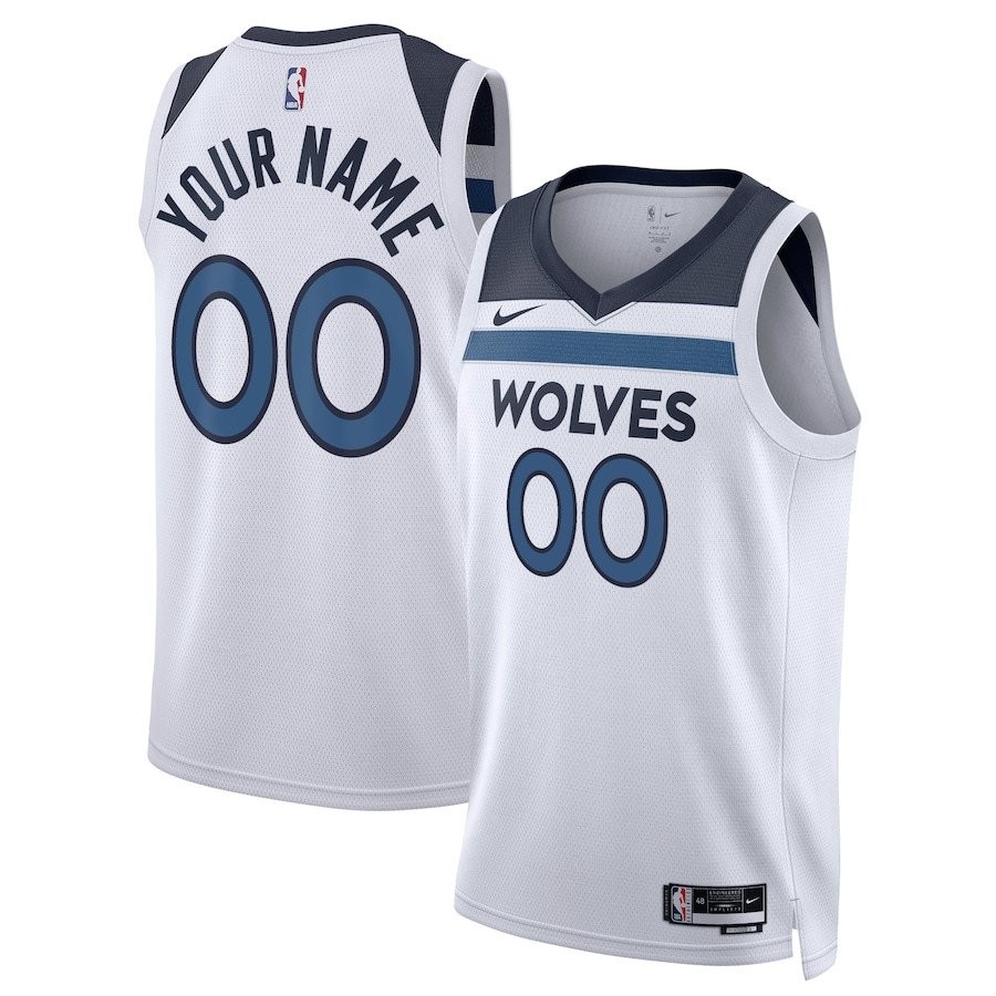 Minnesota Timberwolves 2023/24 Association Swingman Custom Men Jersey White