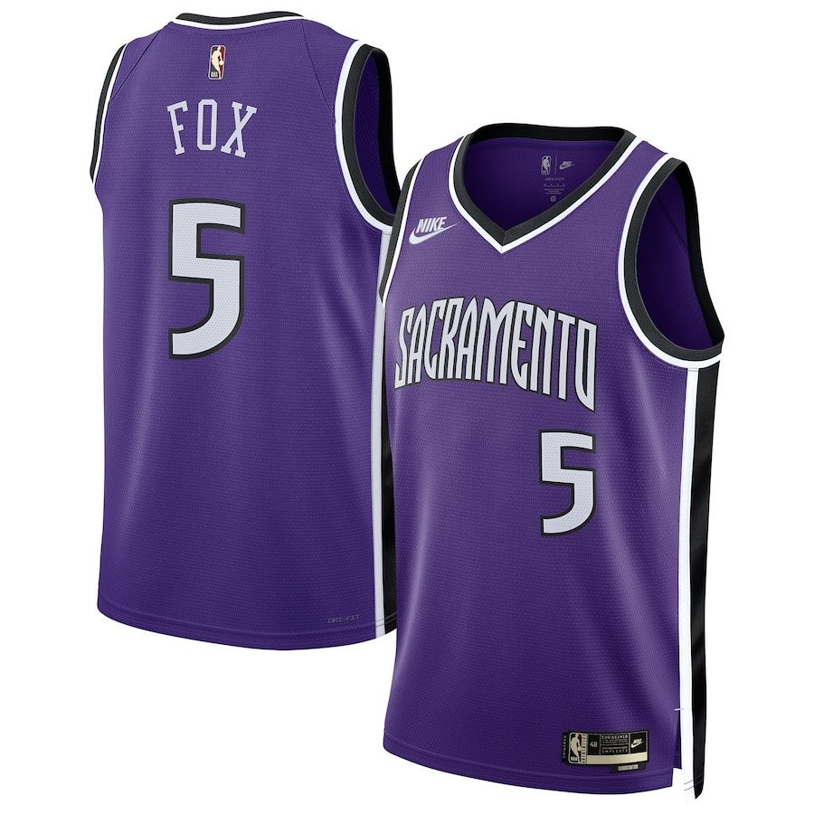 De'Aaron Fox #5 Sacramento Kings Unisex 2024/25 Swingman Jersey Purple Classic Edition