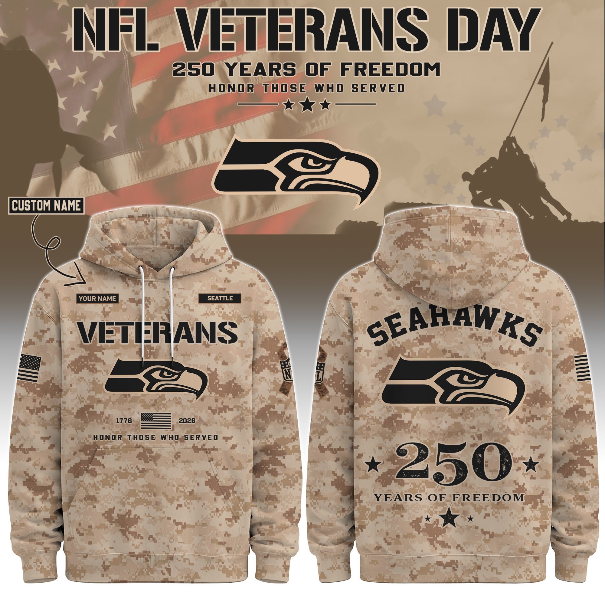 Musemora - Unisex Seattle Seahawks Hoodie - Football