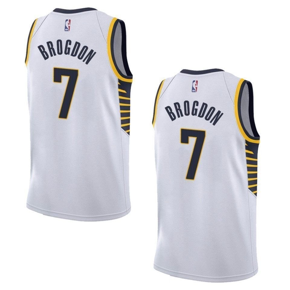 Men's Indiana Pacers Malcolm Brogdon 7 Association Swingman Jersey White