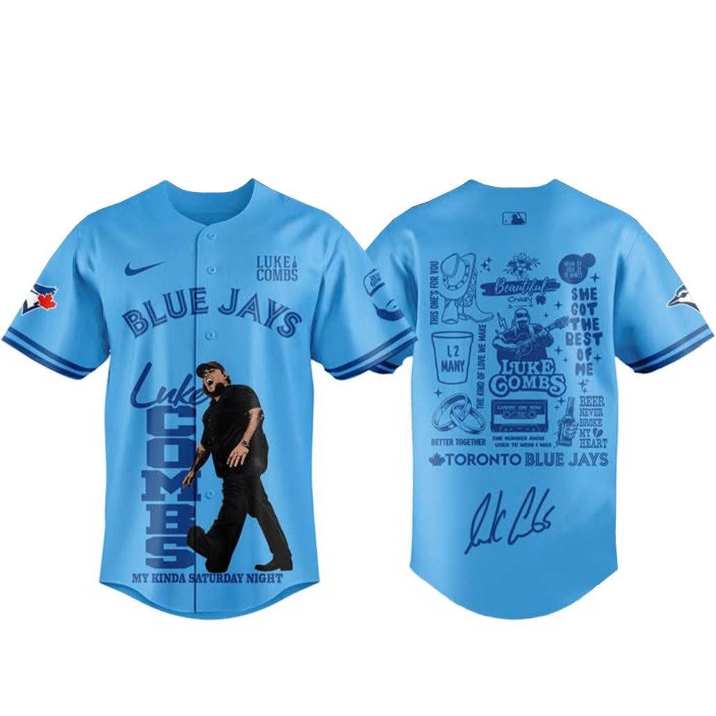 Luke Combs Toronto Blue Jays My Kinda Saturday Night Tour 2026 Baseball Jersey