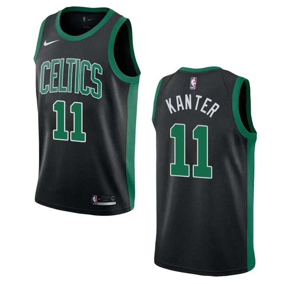 Men's Boston Celtics Enes Kanter #11 Statement Swingman Jersey Black
