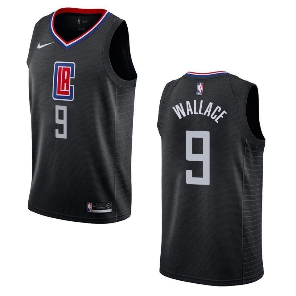 Men's Los Angeles Clippers Tyrone Wallace #9 Statement Swingman Jersey Black