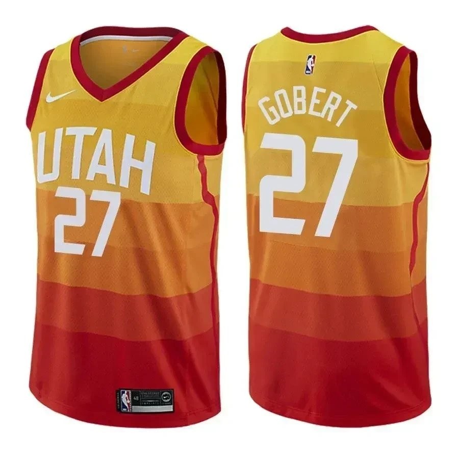 Jazz Male Rudy Gobert 27 City Edition Gold Jersey