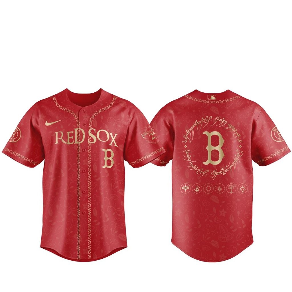 Boston Red Sox The Lord of The Rings 2026 Night Red Baseball Jersey