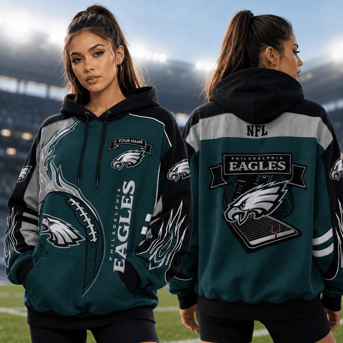 Musemora - Unisex Philadelphia Eagles Hoodie - Game Day Football
