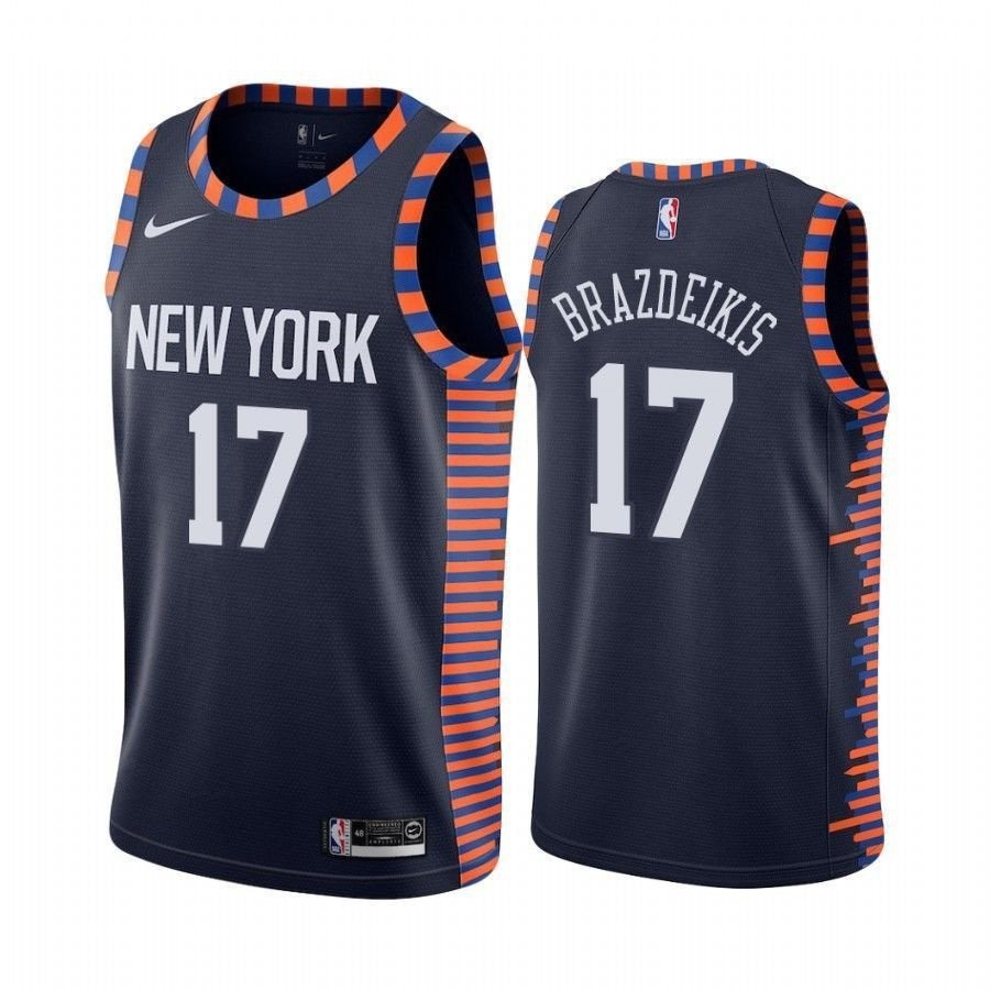 New York Knicks Ignas Brazdeikis 17 City Men's Jersey