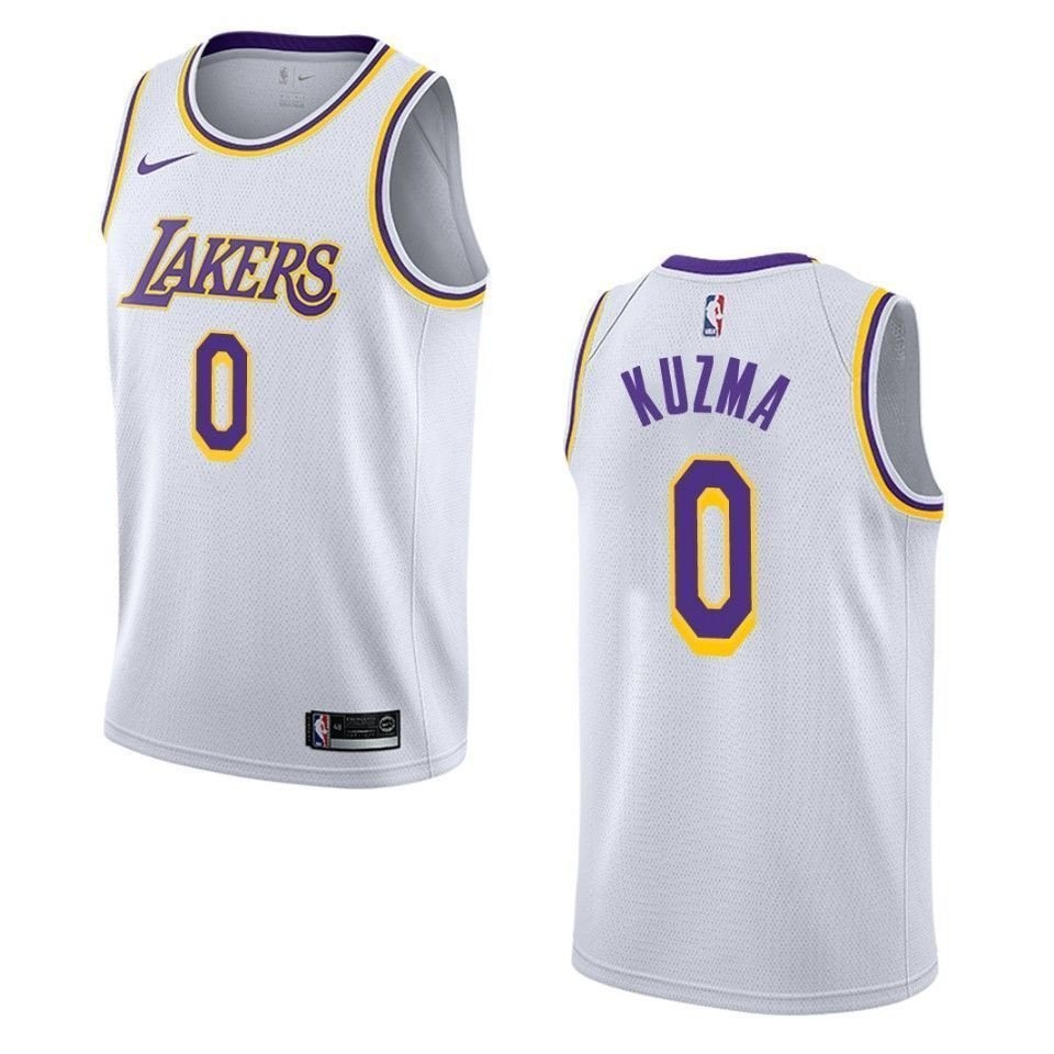 Men's Los Angeles Lakers Kyle Kuzma #0 Association Swingman Jersey White