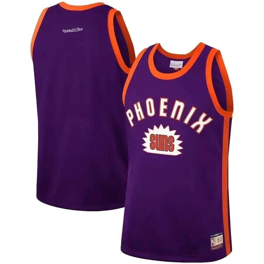 Phoenix Suns Mitchell & Ness Hardwood Classics Team Heritage Fashion Jersey Purple