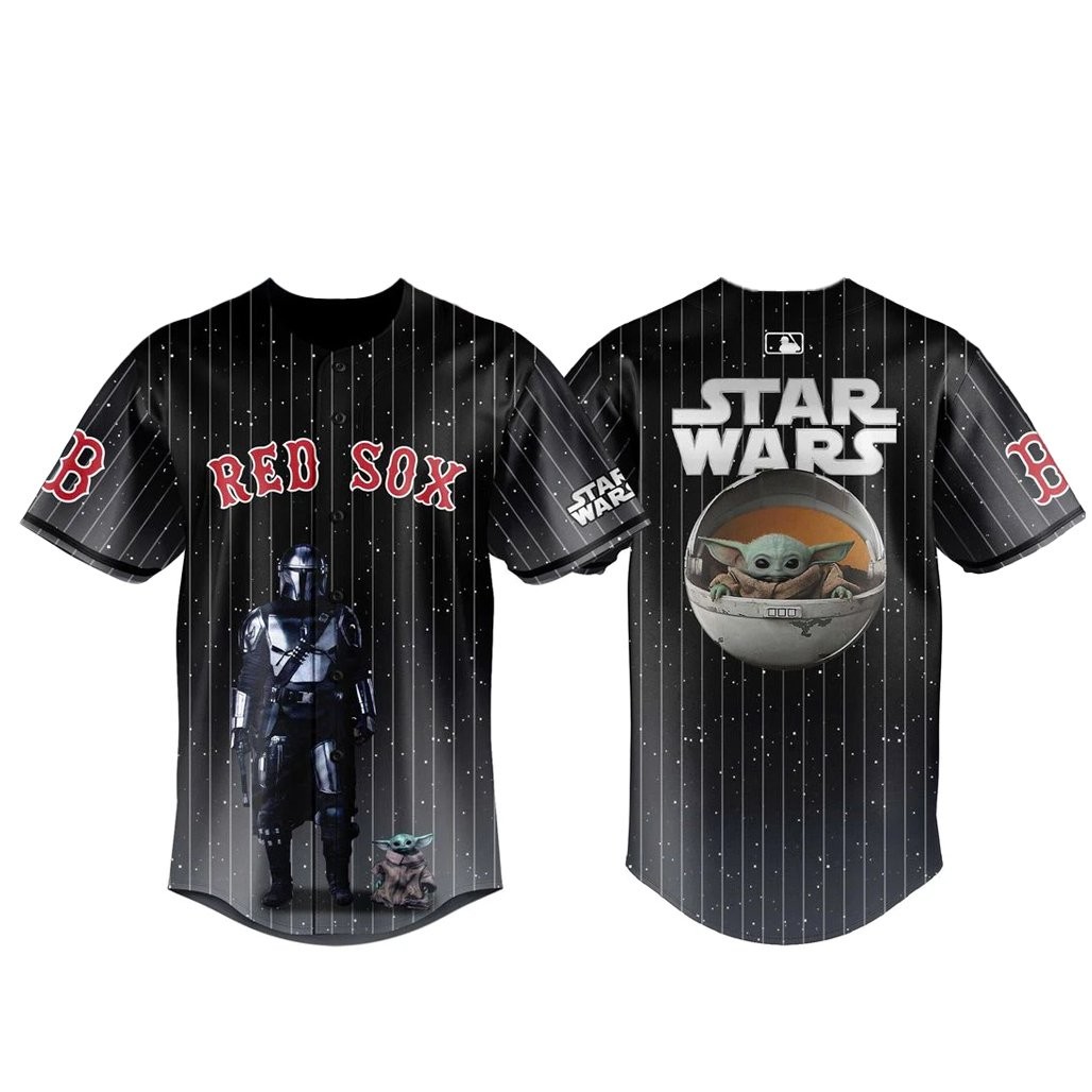 Boston Red Sox x Star Wars The Mandalorian & Grogu 2026 Baseball Jersey