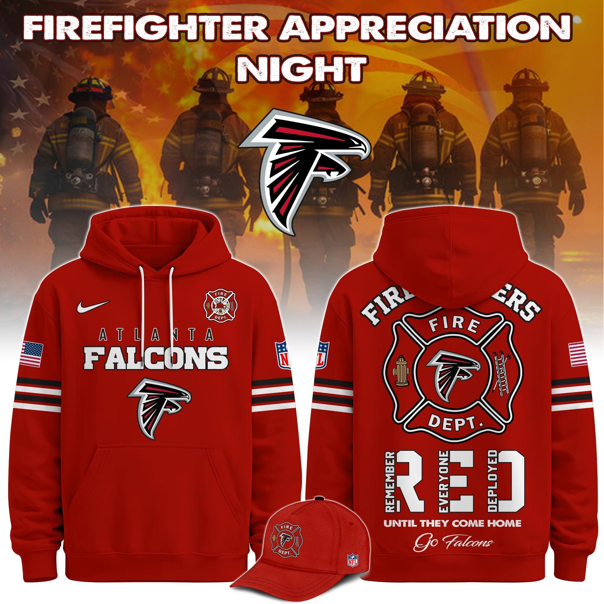 Musemora - Unisex Atlanta Falcons Hoodie - Football