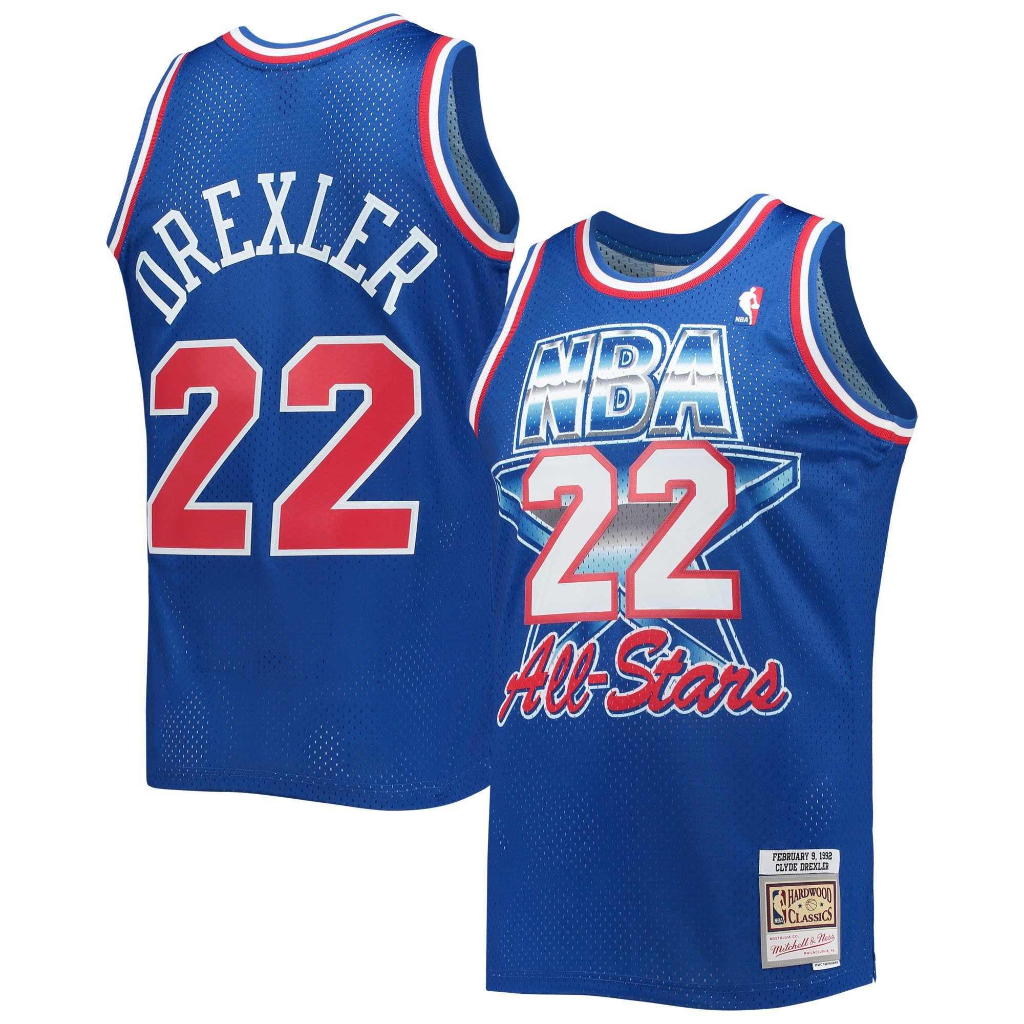 Men's Mitchell & Ness Clyde Drexler Royal Western Conference 1992 NBA All-Star Swingman Jersey