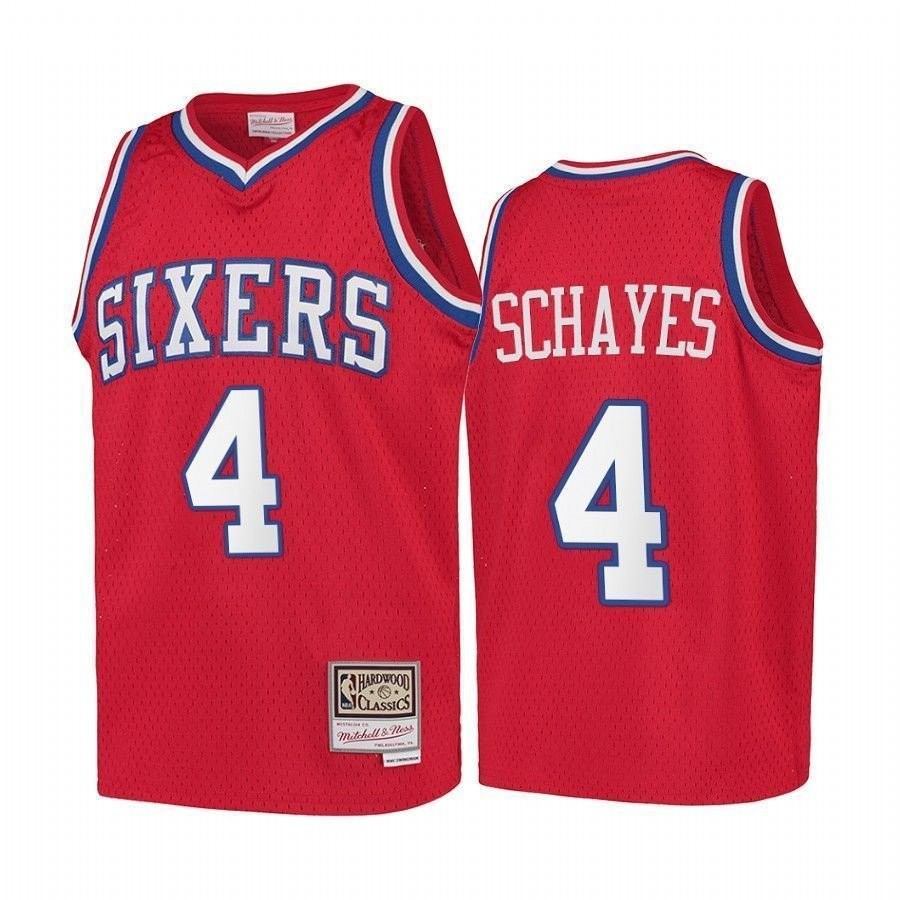 Youth Chris Webber Philadelphia 76ers Hardwood Classics Kids Jersey Red