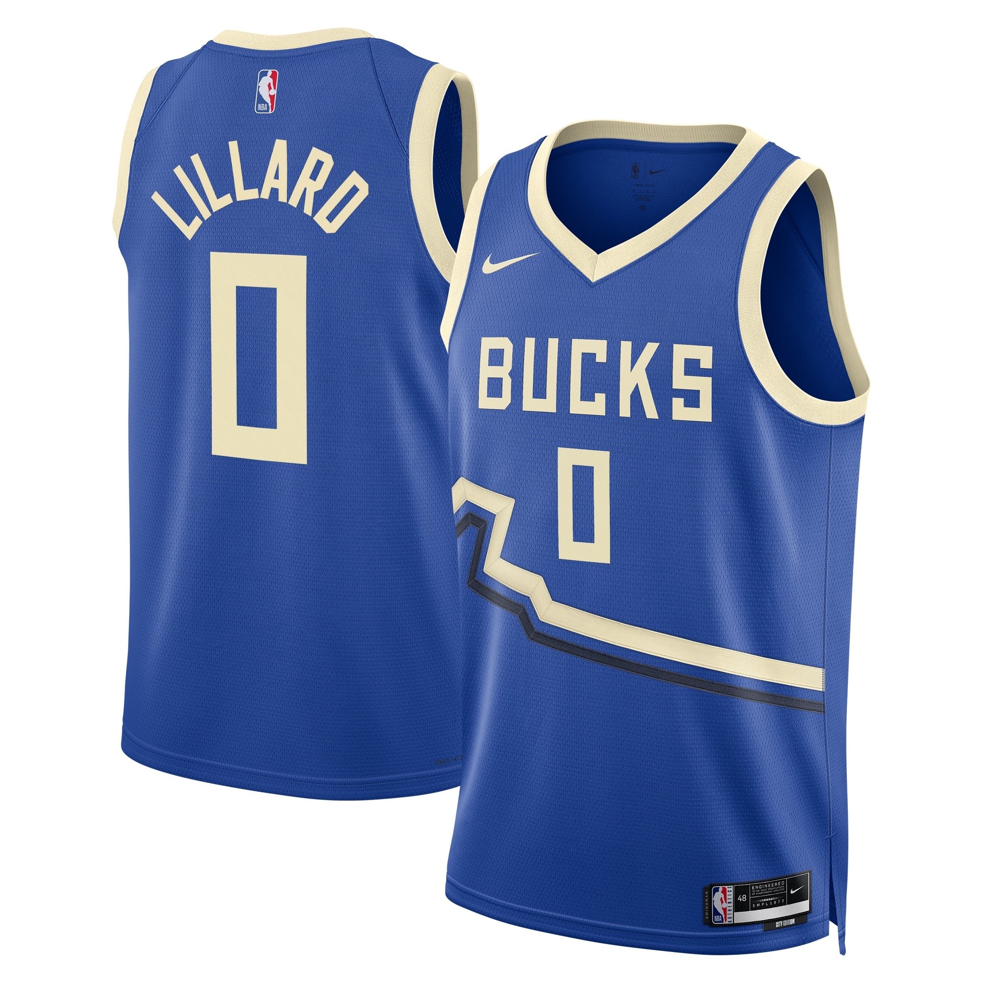 Milwaukee Bucks City Edition Swingman Jersey 2024 Royal Damian Lillard Unisex