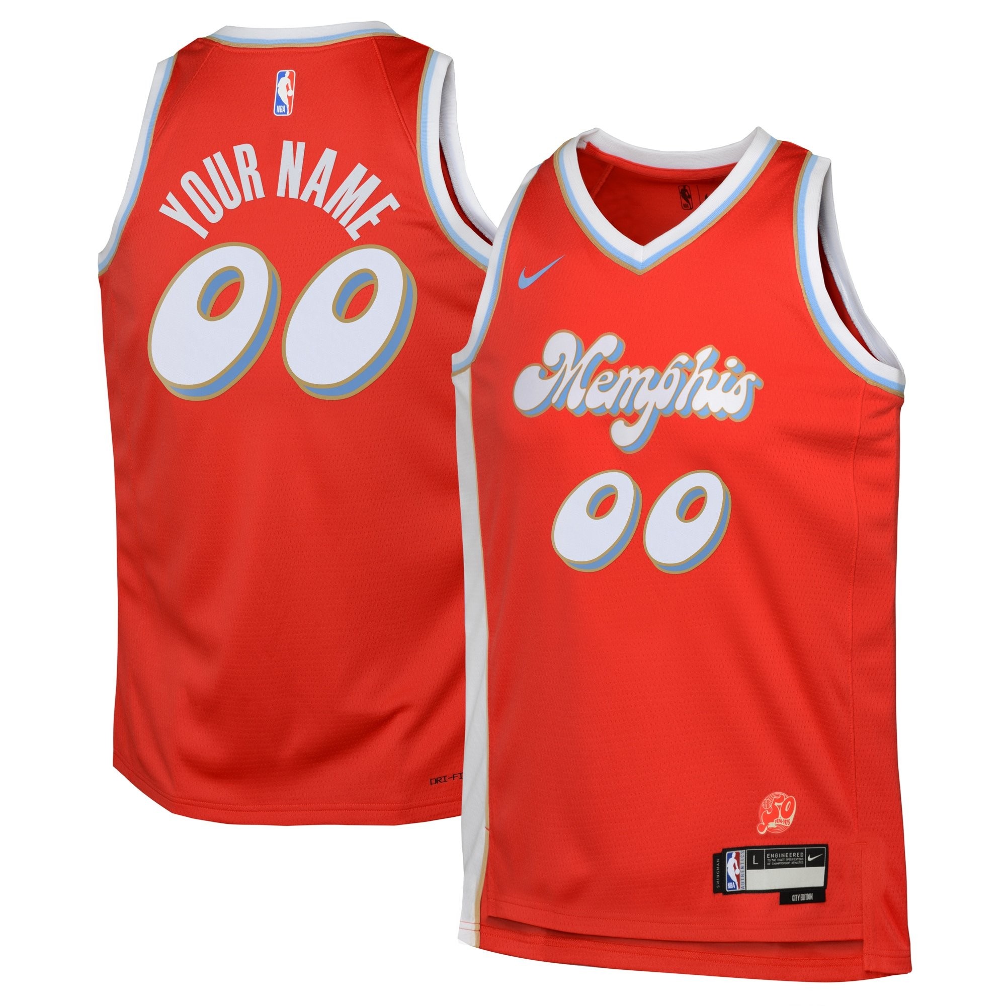 Memphis Grizzlies City Edition Swingman Jersey 2024 Custom Youth Multicolor Sizes S-3XL