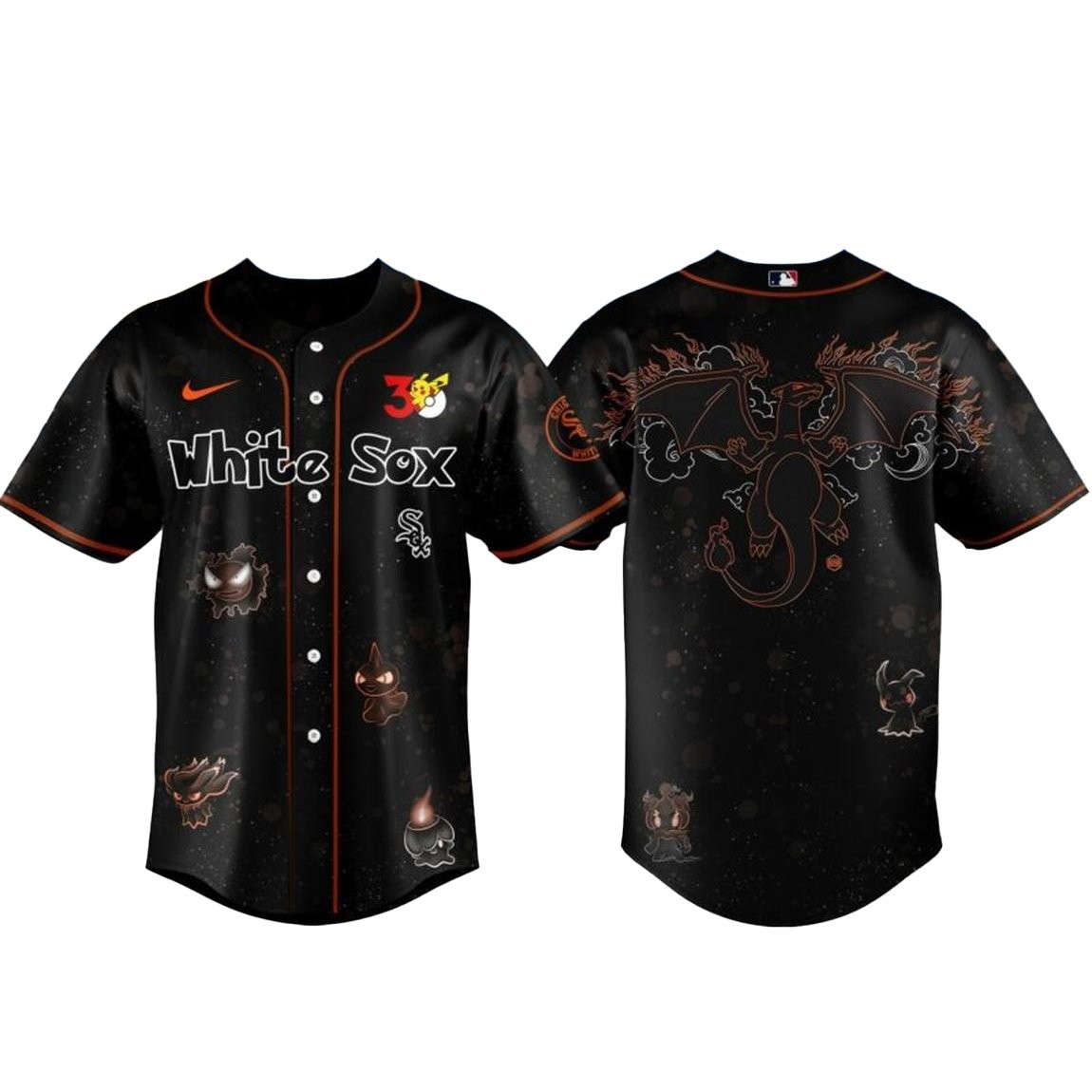 Chicago White Sox Pokemon 30th Anniversary 1996-2026 Baseball Jersey