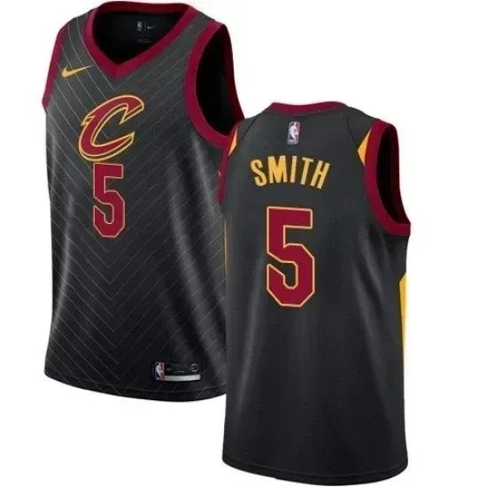 Men's Cleveland Cavaliers J.R. Smith #5 Statement Swingman Jersey Black
